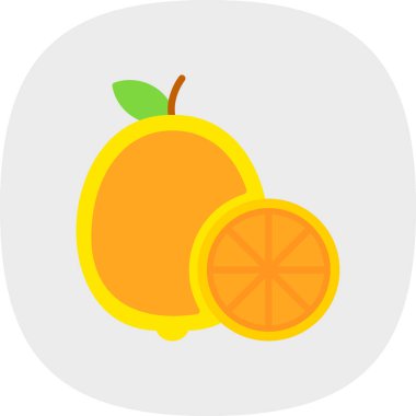 limon meyve vektörü basit simge