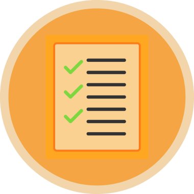 Kontrol listesi. Web simgesi basit illüstrasyon