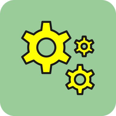 Gears'ı satırı vektör simgesi 