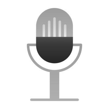 Mikrofon. Web simgesi basit illüstrasyon