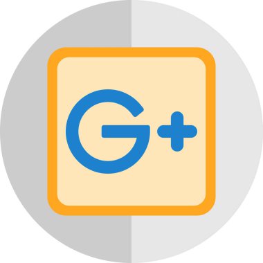 Google Plus web simgesi vektör çizimi