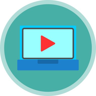 dizüstü bilgisayar simgesi, vektör illüstrasyonu basit tasarım