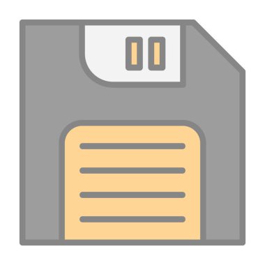 Diskete. Web simgesi basit illüstrasyon