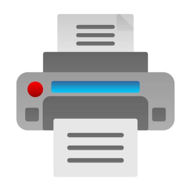  yazıcı web simgesi basit illüstrasyon