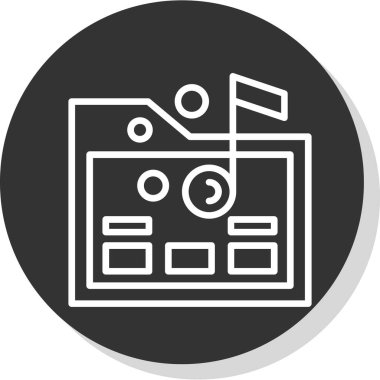 Müzik klasörü. Web simgesi basit illüstrasyon