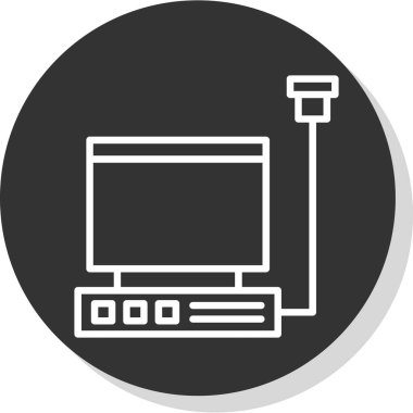 Ultrason makinesi ikon vektör çizimi