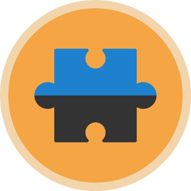 parça bulmaca izole vektör simgesi 