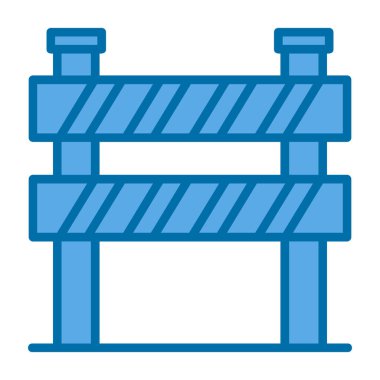 bariyer simgesi basit illüstrasyon