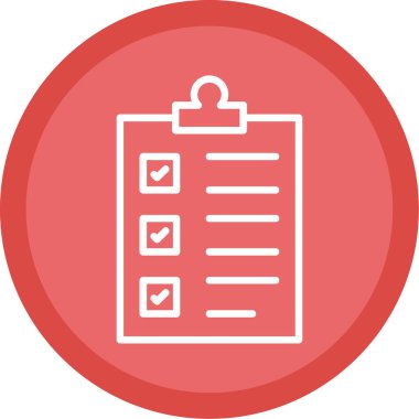 Kontrol listesi simgesi vektör illüstrasyonu