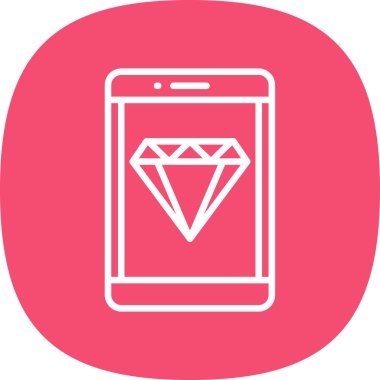 Akıllı telefon simgesinin vektör illüstrasyonu 