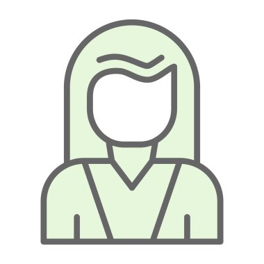 kadın avatar simgesi, vektör tasarımı 