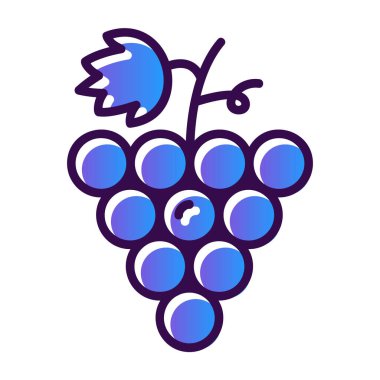 Üzüm. Web simgesi basit illüstrasyon