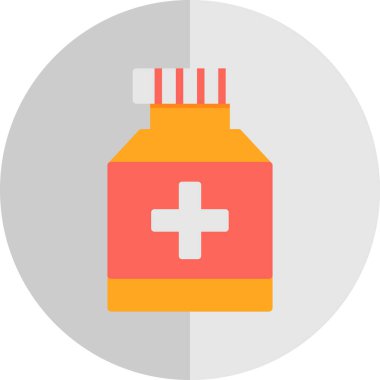 Tıbbi şişe simgesi vektör çizimi