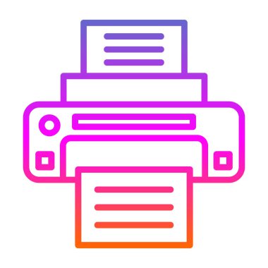  yazıcı web simgesi basit illüstrasyon