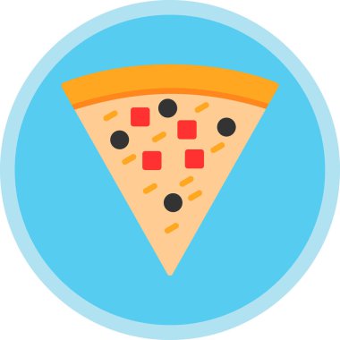 Pizza yaratıcı ikon vektör illüstrasyonu                