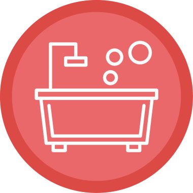 küvet web simgesi basit illüstrasyon 