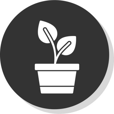 Beyaz arkaplanda izole edilmiş çiçek simgesi, vektör illüstrasyonu