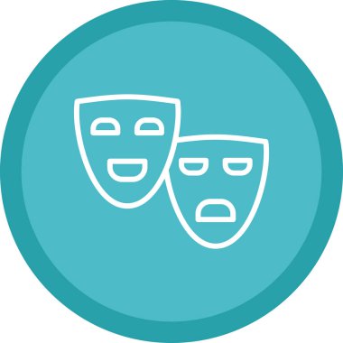 Bir maske simgesinin vektör çizimi
