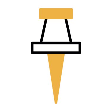 Bir Push iğnesinin vektör simgesi