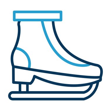 Buz pateni ikonu. Basit vektör illüstrasyonu