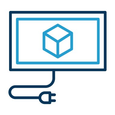 bilgisayar ekranı simgesi. beyaz arkaplanda izole edilmiş bilgisayar ekran vektör çizgisi