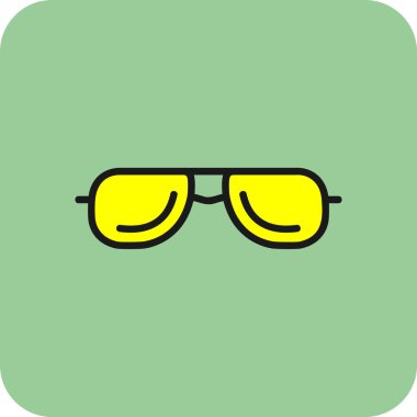 Güneş gözlüklerinin vektör illüstrasyonu modern grafik simgesi                       