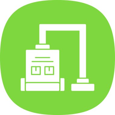 Elektrikli süpürge simge vektör çizim              