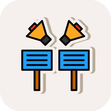 Renk arkaplanında izole edilmiş iki bayrak simgesi