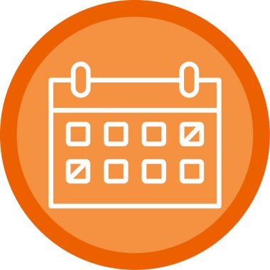 Takvim simgesi vektör illüstrasyonu