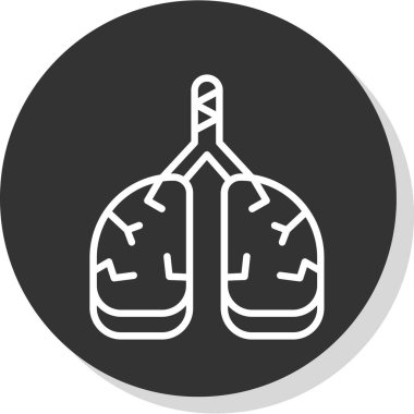 Bir insan akciğerinin vektör çizimi  