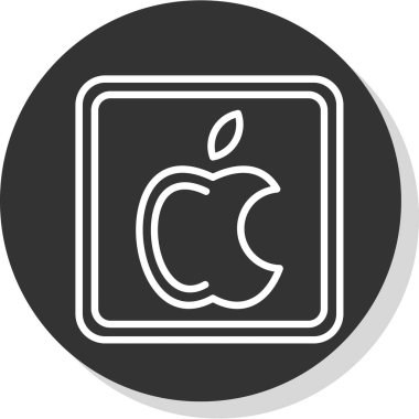 Elma logosu. Web simgesi basit illüstrasyon 