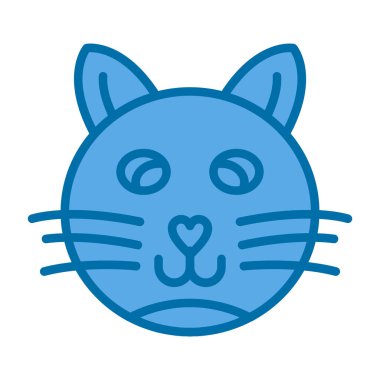 Kedi suratlı. Web simgesi basit illüstrasyon
