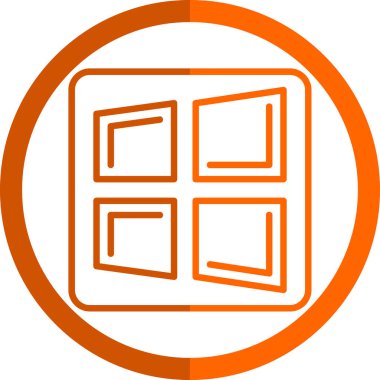 Pencere. Web simgesi basit illüstrasyon