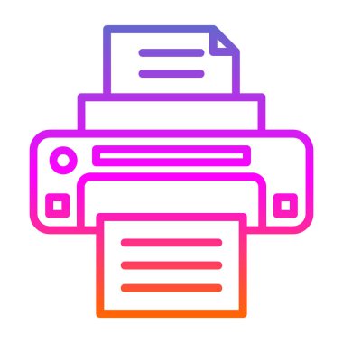  yazıcı web simgesi basit illüstrasyon