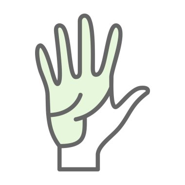 İnsan el simgesi, vektör illüstrasyonu