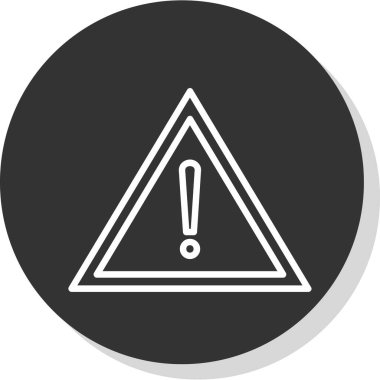 warning sign. web icon simple illustration