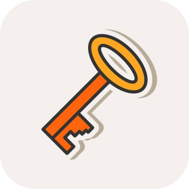 Anahtar. Web simgesi basit illüstrasyon