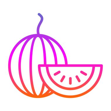 Karpuz simgesi basit illüstrasyon