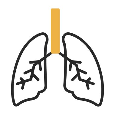 akciğerler web simgesi basit illüstrasyon 