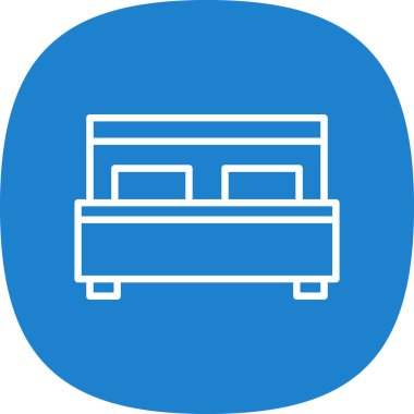 yatak ikonu vektör illüstrasyonu 