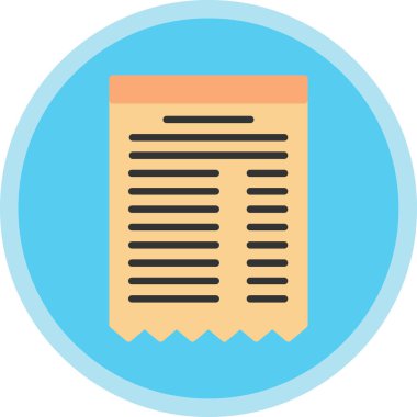 belge düz vektör simgesi