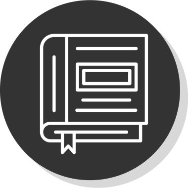 Kitap simgesinin vektör illüstrasyonu 