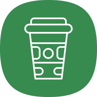 Kağıt bardak ağ simgesi, vektör illüstrasyonu. Kahve hazır. 