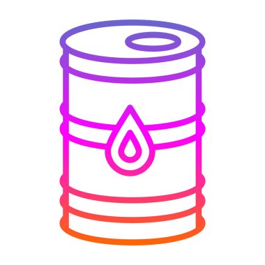 Petrol varili ikonu. Web için bir vektör sembolünün özet çizimi