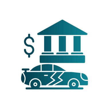 finansal araba vektör renk simgesi