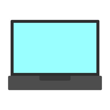 dizüstü bilgisayar simgesi, vektör illüstrasyonu basit tasarım