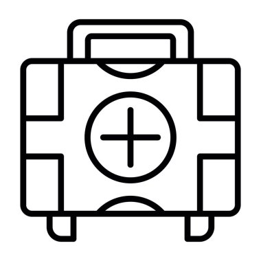 Bavul. Web simgesi basit illüstrasyon