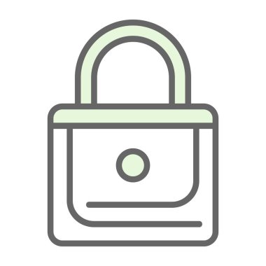 asma kilit simgesi, vektör çizimi  