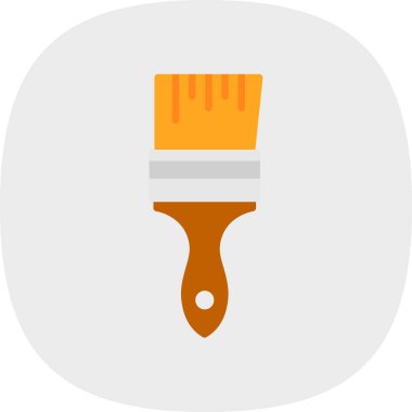 Boya fırçası simgesinin vektör illüstrasyonu