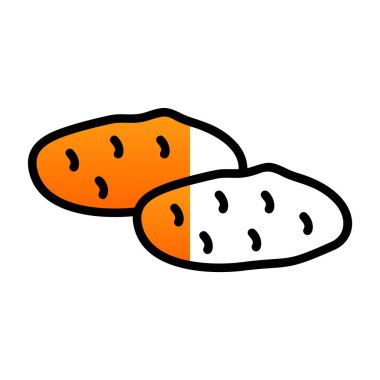 Patates. Web simgesi basit illüstrasyon 